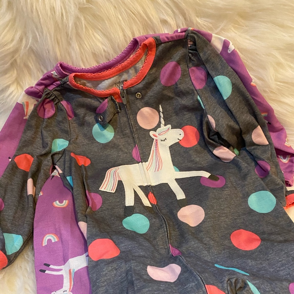 Girls footed pajamas